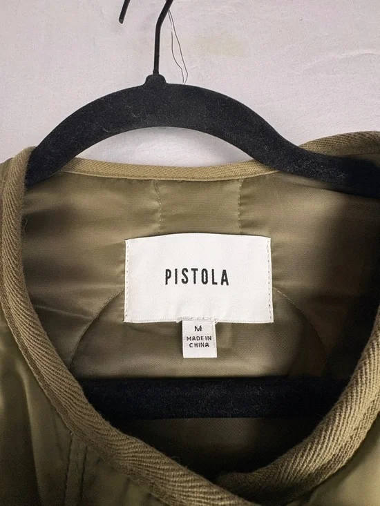 Pistola Quilted Jacket Women’s Medium Olive Green Snap Lightweight Liner Coat - Picture 2 of 5